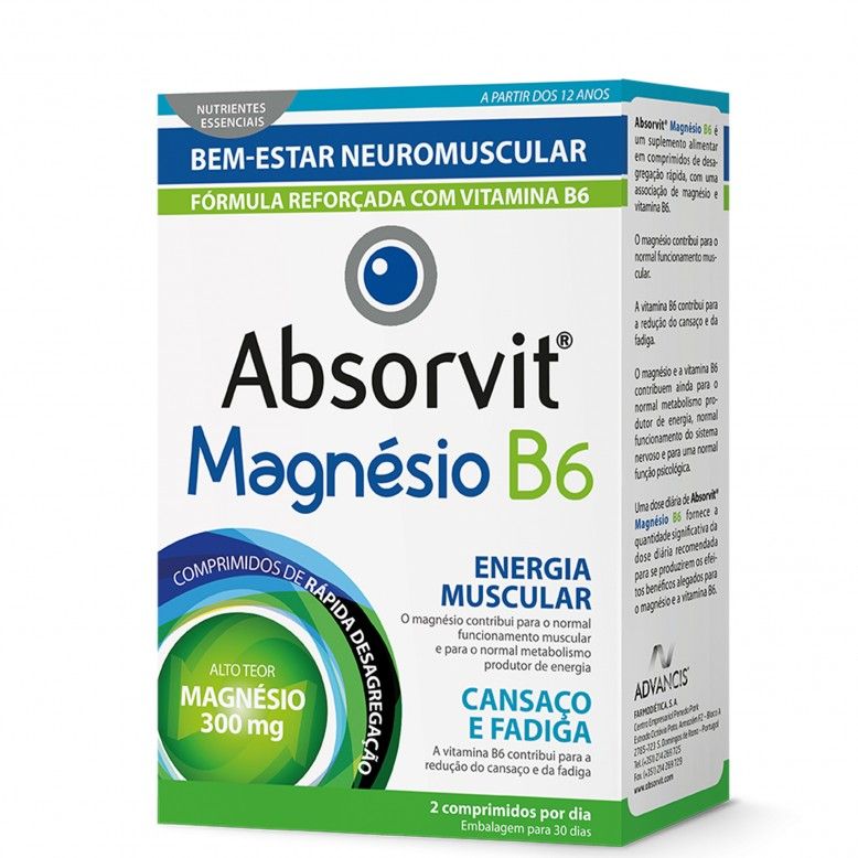 Absorvit Magnsium + B6 60 comprims