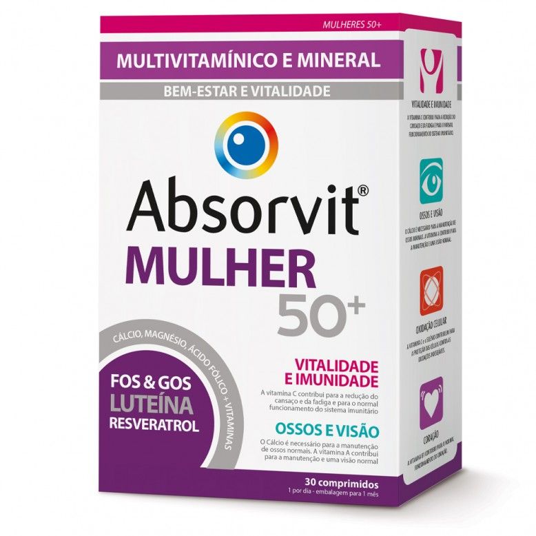 Absorvit Mulher 50+ 30 Comprimido
