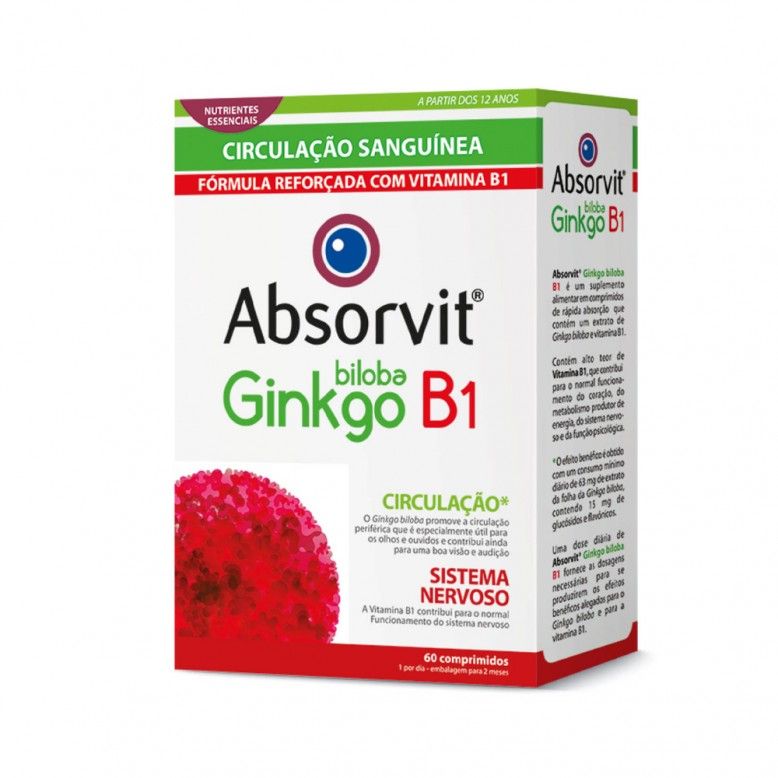 Absorvit Biloba Ginkgo + B1 60 comprims