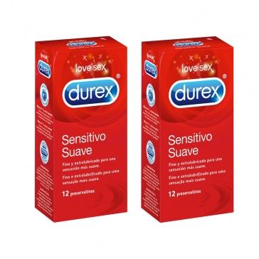 Durex Sensitivo Suave Preservativos 2x12