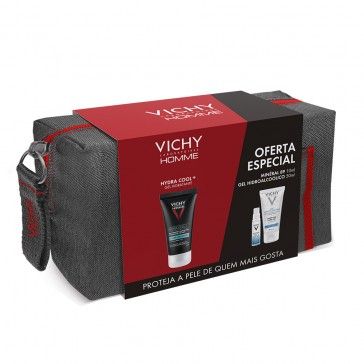 Vichy Homme Coffret Hydra Cool + Gel 50ml + Mineral 89 Concentrate 10ml + Hydroalcoholic Gel 50ml +