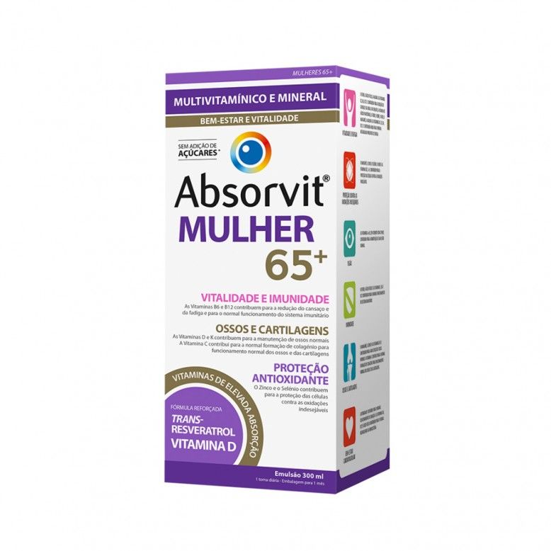 Absorvit Mulher 65+ Multivitamínico Emulsão 300ml