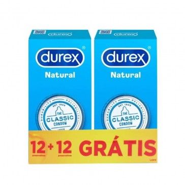 Durex Natural Preservativos 2x12