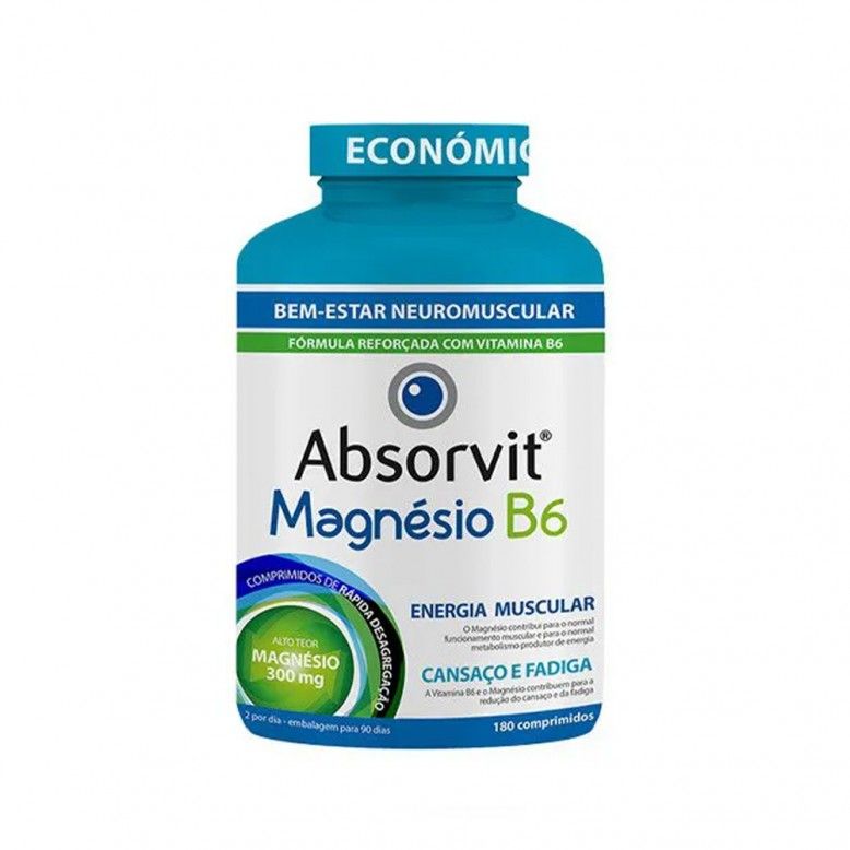 Absorvit Magnésio + B6 180 Comprimidos
