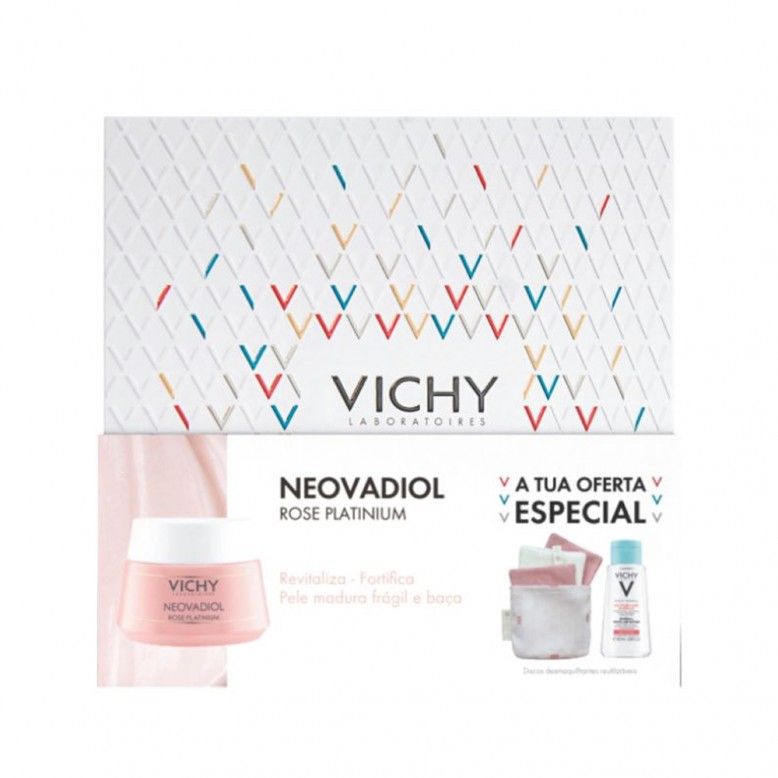 Vichy Coffret Neovadiol Rose Platinium Creme 50ml + Purete Thermale Agua Micelar Pele Sensível 100ml