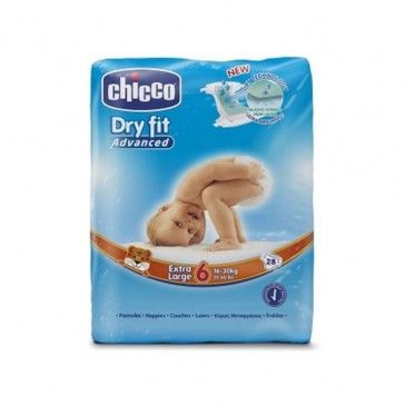 Chicco Fraldas Dry Fit Advanced Extra Large T6 16-30kg x28