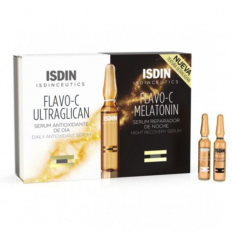 ISDIN Isdinceutics Day&Night Flavo-C Melatonin & Ultraglican 20 Ampolas