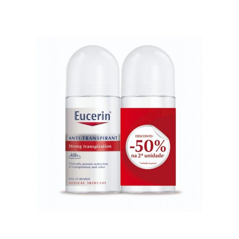 Eucerin Antitranspirante 48h Roll On 2x50ml
