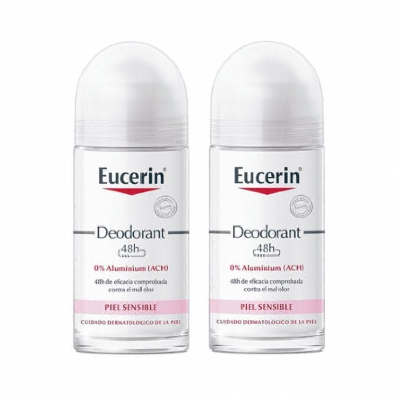 Eucerin Desodorizante 48h 0% Alumínio para Pele Sensível 2x50ml