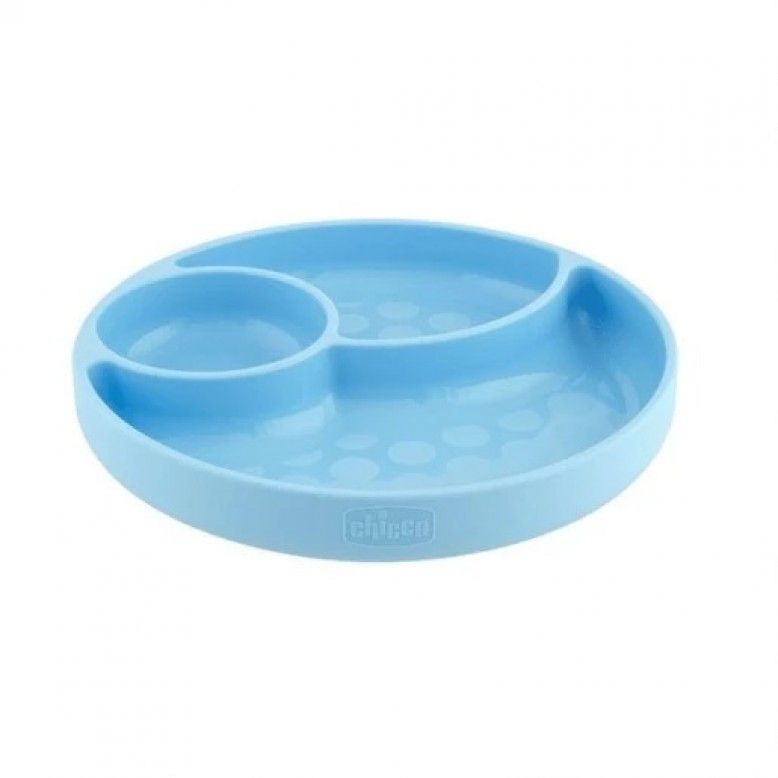 Chicco Take Eat Easy Prato Silicone Divisrias Azul 12m+