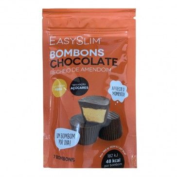 Caramelos de chocolate con relleno de cacahuete Easyslim 7 unidades.