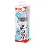 Biberon indicateur de temprature Nuk First Choice+ Mickey 300 ml Ttine en silicone 6-18 mois