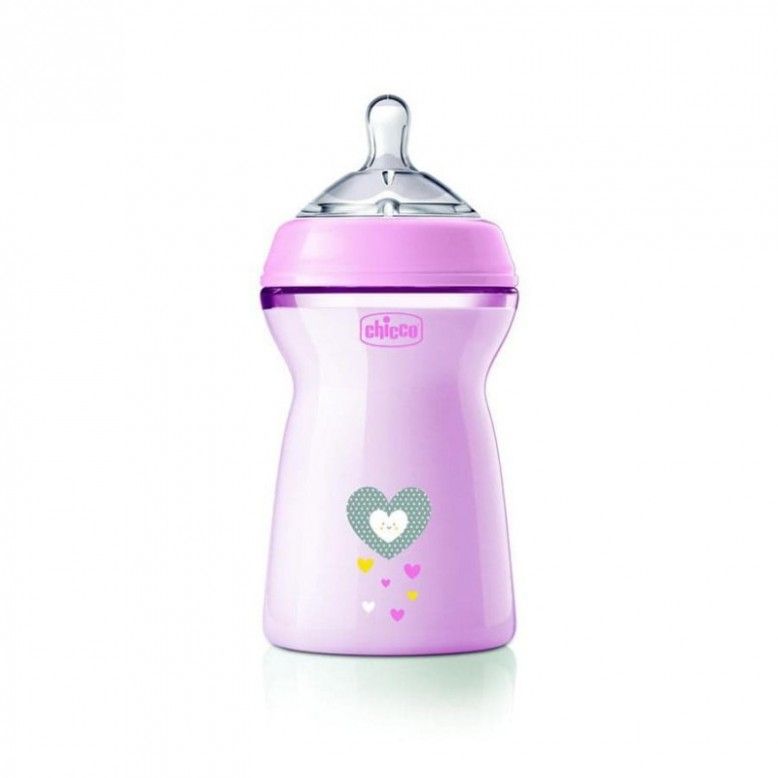 Chicco Bibero Natural Feeling 330ml Girl 6m+