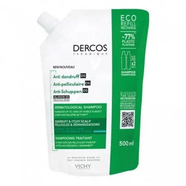 Vichy Dercos Recarga Shampoo Anticaspa Cabelos Normais a Oleosos Ecorefill 500ml