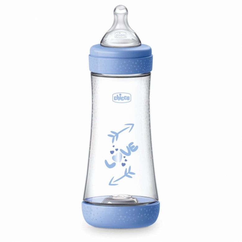 Chicco Perfect 5 Azul Botella Flujo Rpido 300 ml